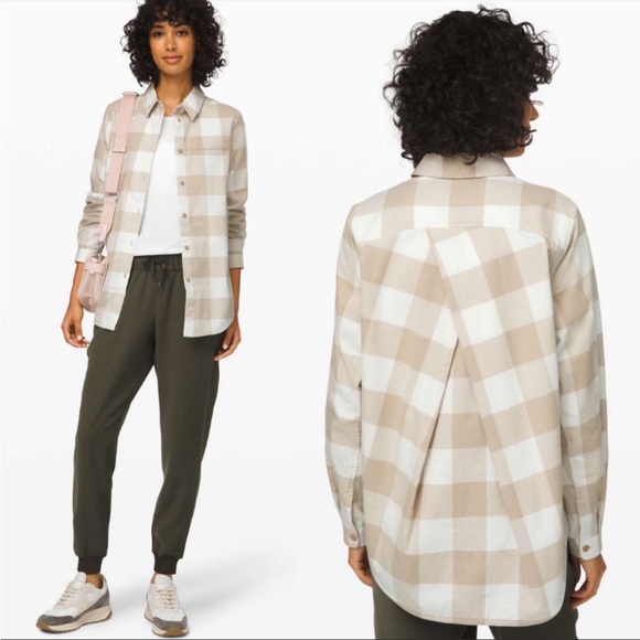 lululemon athletica Tops Lululemon Full Day Ahead Revive Plaid